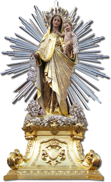 A statue of Virgen de Gracia with santo nino